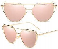 Damskie Kocie Okulary Przeciwsłoneczne Lustrzanki