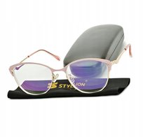 Damskie okulary PLUSY do CZYTANIA +1.50 i Komputera RÓŻ do BLIŻY