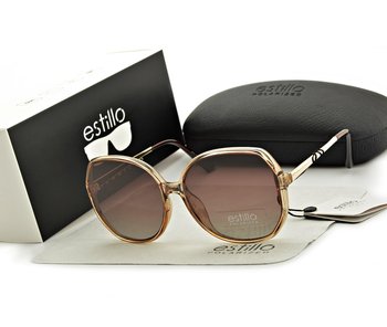 Damskie okulary przeciwsłoneczne polaryzacyjne beżowe EST-11-15 Estillo - Inna marka