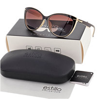 Damskie okulary przeciwsłoneczne z polaryzacją EST-14-2 krem/brąz