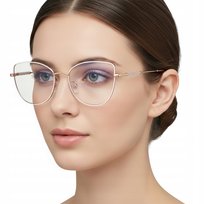Damskie Okulary Zerówki do KOMPUTERA Blue Light UV OPRAWKI Flexy + ETUI
