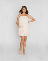 Damskie pareo do sauny z wszytą gumką na rzep Natural rozmiar L/XL