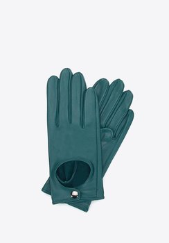 Damskie rękawiczki samochodowe proste turkusowe M - WITTCHEN