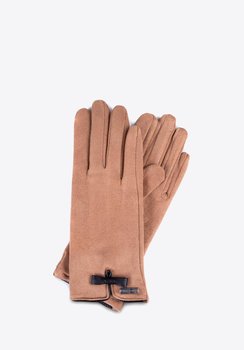 Damskie rękawiczki z kokardką M/L - WITTCHEN