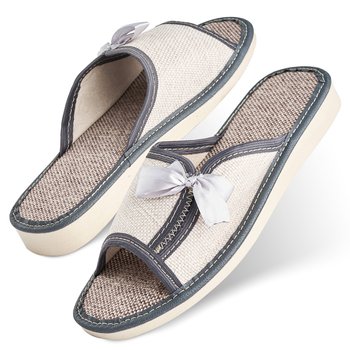 Damskie wygodne pantofle domowe slippers beżowe r. 37 - Inna marka