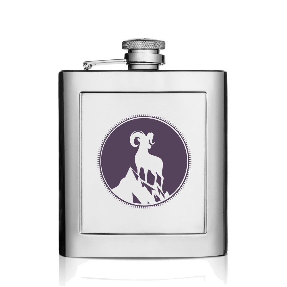 Dan Barmore, Piersiówka z nadrukiem, kozica, 240 ml