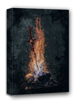 Dark Souls, Bonfire - obraz na płótnie 50x70 cm - Galeria Plakatu