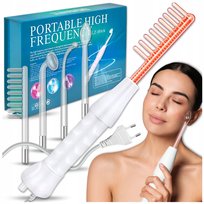 Darsonval Derma Wand 4 Peloty Elektrody Pielęgnacja Twarzy Skóry Włosów 10W