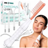 Darsonval Derma Wand 4 Peloty Elektrody Pielęgnacja Twarzy Skóry Włosów 10W ZeeTech
