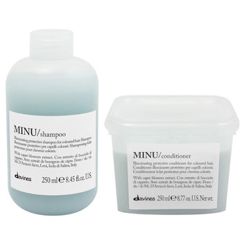 Davines Minu, Zestaw do włosów farbowanych: szampon 250ml + odżywka 250ml - Davines