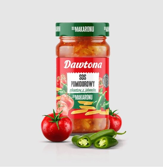 Dawtona Sos do spaghetti z jalapeno 550g DAWTONA Spółka z ograniczoną