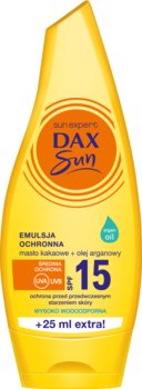 Dax Sun, emulsja ochronna do opalania z masłem kakaowym i olejem arganowym, SPF 15, 175 ml - Dax Sun