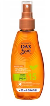 Dax Sun, Relaksujący olejek do opalania z harbatą matcha, spray SPF 15, 200 ml - Dax Sun