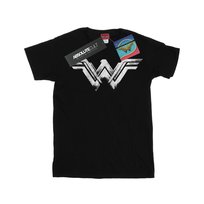 DC Comics Męska Koszulka Wonder Woman Z Postarzanym Logo (S (52-55 Cm) / Czarny) DC COMICS