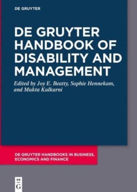 De Gruyter Handbook Of Disability And Management - Beatty Joy | Książka ...