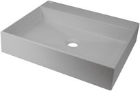Deante Correo umywalka 50x40 cm nablatowa prostokątna szary metalik CQRSU5S Deante