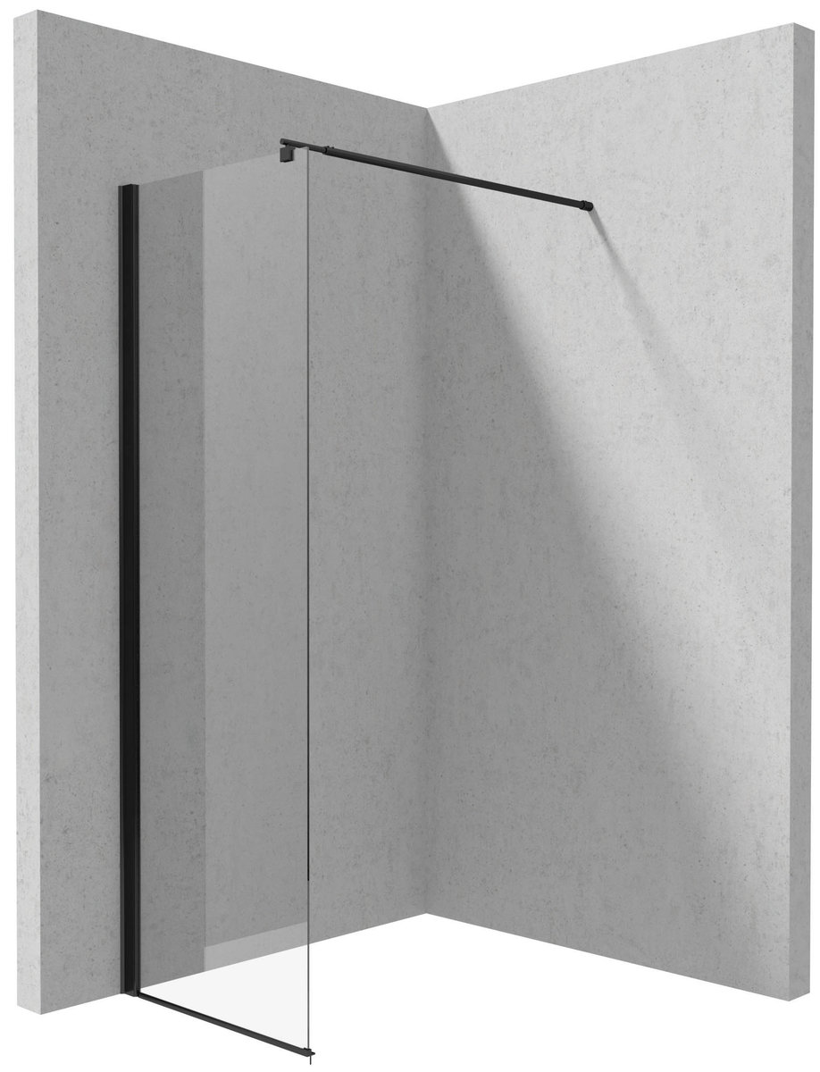 Фото - Душова перегородка Deante Kerria Plus Walk-in ścianka prysznicowa 60 cm czarny/szkło przezroc 
