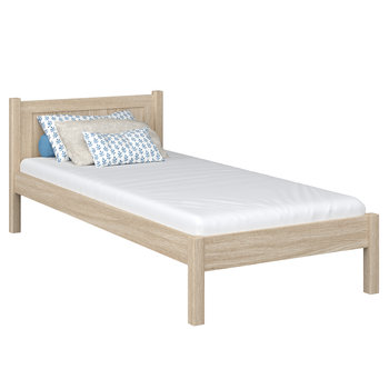 Dębowe łóżko pojedyncze N02 dąb bielony 100x190 - N-Wood