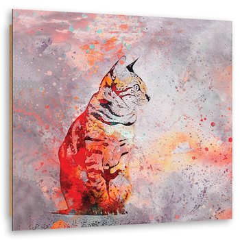 Deco Panel: Abstrakcyjny kot, 80x80 cm - Feeby