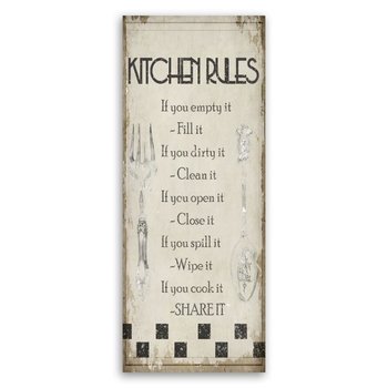 Deco panel CARO Kitchen rules, 20x50 cm - Caro