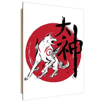 Deco panel FEEBY, Manga biały pies, 50x70 cm - Feeby
