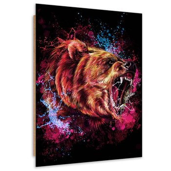 Deco Panel FEEBY, zwierzę natura niedźwiedź, 70x100 cm - Feeby