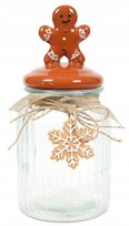 Deco Xmas Słoik PREZENTOWY OZDOBNY 21cm słodycze mikołaja