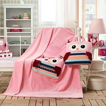 DecoKing, Cuties Sowy, Koc dziecięcy/Poduszka - DecoKing