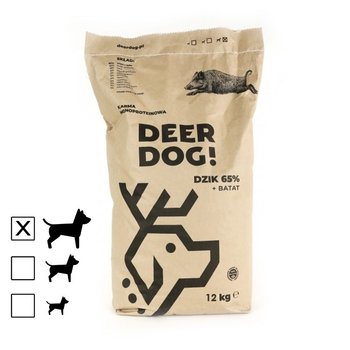 Deer Dog Dzik z batatami 12 kg duże rasy sucha karma przysmak dla psa DZICZYZNA - Deer Dog