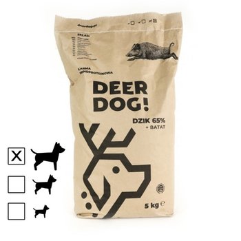 Deer Dog Dzik z batatami 5 kg duże rasy sucha karma przysmak dla psa DZICZYZNA - Deer Dog