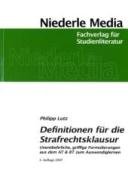 Definitionen Für Die Strafrechtsklausur - Lutz Philipp | Książka W Empik