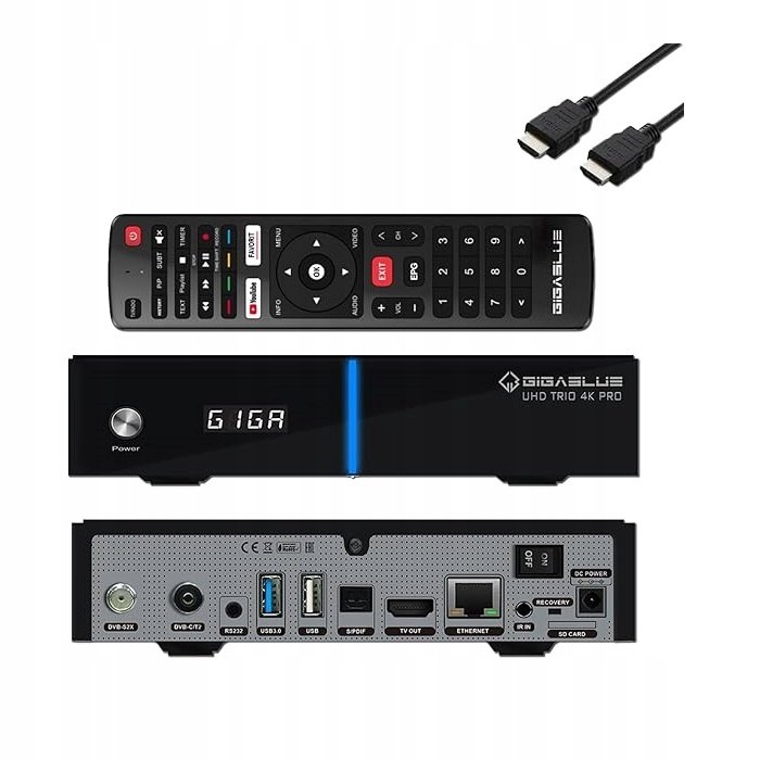 GigaBlue V3 Telecomando Universale 4K Ricambio – Compatibile Con Ricevitori UHD Quad, Ultra, UE 4K, Quad Plus E X3