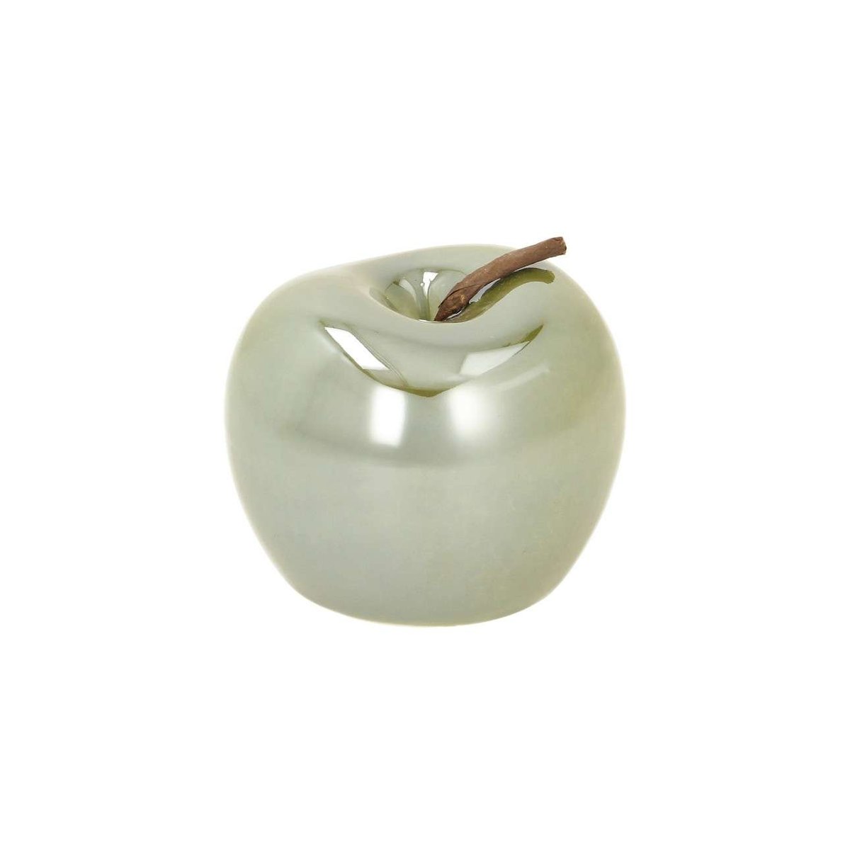 Zdjęcia - Figurka / świecznik Dekoria Dekoracja Apple perly green, 8 x 8 x 6,5 cm 