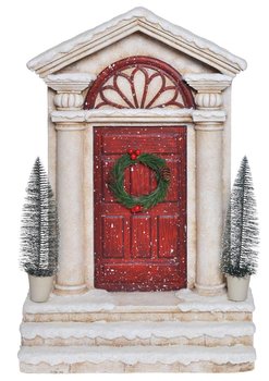 Dekoracja drzwi świąteczne z choinkami : Kolor - Beżowy - MIA home