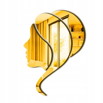 Dekoracja na Ścianę Złote Lustro Akrylowe Kobieta - Plexido