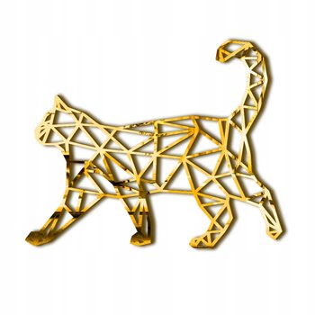 Dekoracja na Ścianę Złote Lustro Akrylowe Kot - Plexido
