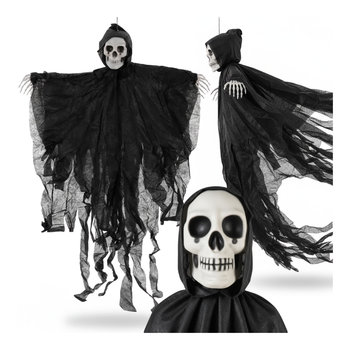 dekoracja ozdoba halloween zjawa upiór duch szkielet wiszący czarny 75 cm - Inna marka