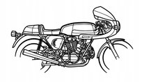 DEKORACJA ścienna Obraz Motocykl Ducati 900SS 1977 90x49 cm