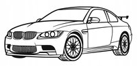 DEKORACJA ścienna Obraz Samochód BMW E92 M3 PERSPECTIVE 90x39 cm