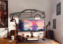 DEKORACJA ścienna Obraz Samochód BMW G82 M4 2022 60x17 cm