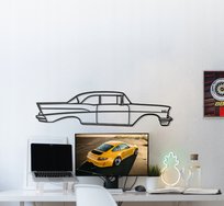 DEKORACJA ścienna Obraz Samochód CHEVROLET BELAIR COUPE 1957 135x35 cm