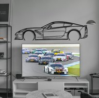 DEKORACJA ścienna Obraz Samochód CHEVROLET CORVETTE C7 DETAILED 135x35 cm