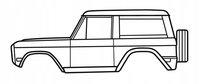 DEKORACJA ścienna Obraz Samochód FORD BRONCO 1975 135x49 cm