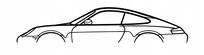 DEKORACJA ścienna Obraz samochód Porsche 911 Model 996 135x28 cm