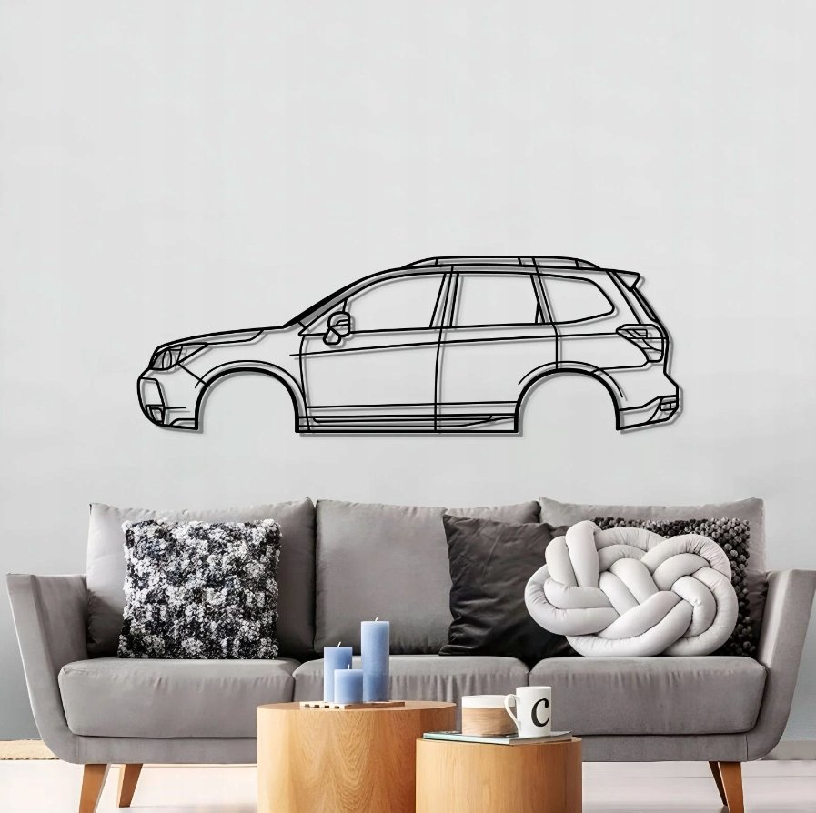 DEKORACJA ścienna Obraz Samochód SUBARU FORESTER 4TH GEN 2014 135x44 cm ...