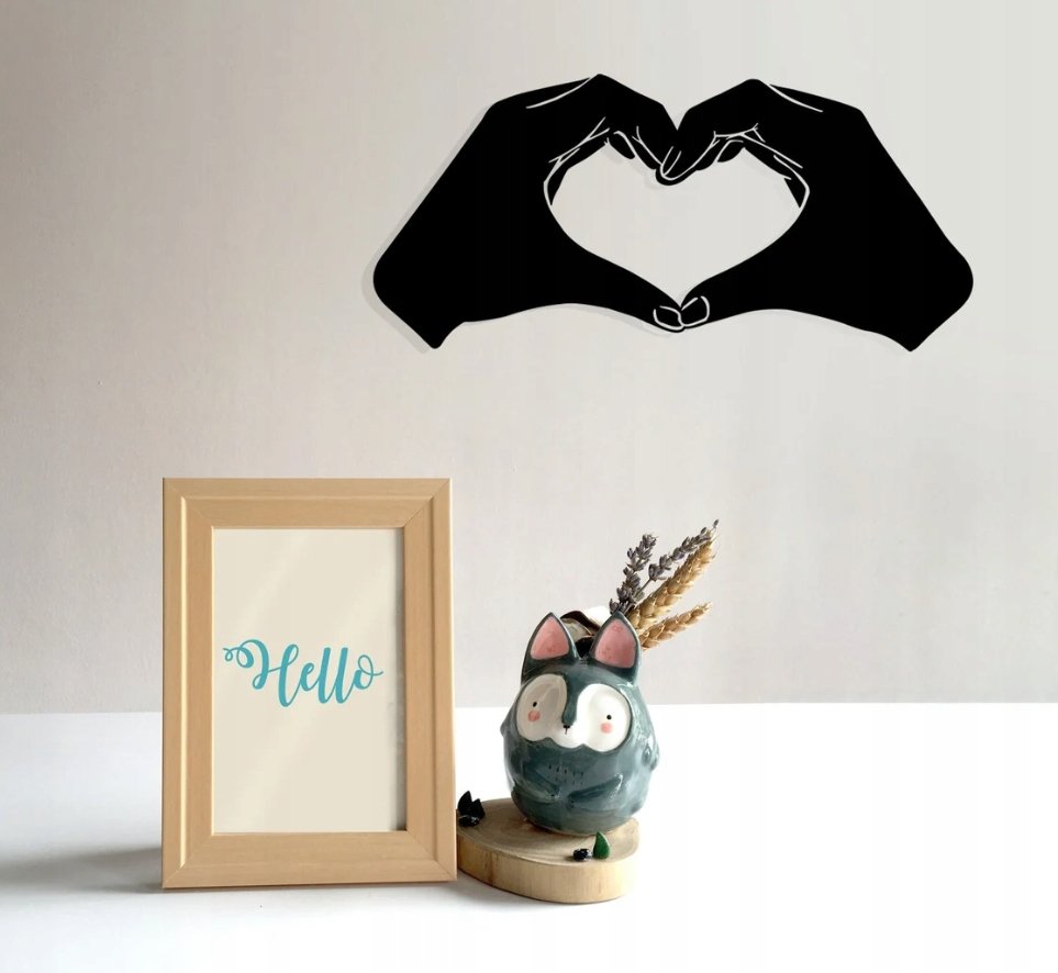 DEKORACJA ścienna Obraz wzór SERCE Z RĄK 60x28 cm - WrapFactory ...