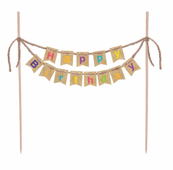 Dekoracja tortu Happy Birthday - Kraft Balloons - Arpex