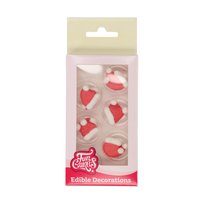 Dekoracje cukrowe świąteczne CZAPKA MIKOŁAJA FunCakes, zestaw 12 szt. FunCakes