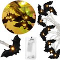 Dekoracje Na Halloween Łańcuch Świetlny Nietoperze Girlanda 10 Led - Springos