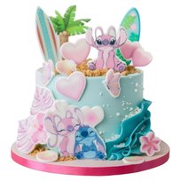 Dekoracje na Tort Stitch Angel 17El. 2D opłatek na masie cukrowej Zestaw